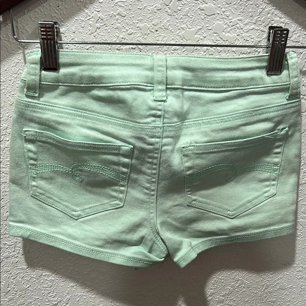 Justice White and Purple Surf Tee Short Sleeve& Green shorts SET size 10 GUC